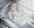 一枚絵・人物／耽美で特別感のある絵を制作します ✩他と被らない“雰囲気“のあるデザインと色使いが得意です✩ イメージ3