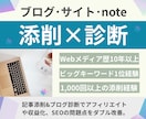 記事添削＋ブログ診断⭐︎アフィリエイト改善します 文章×アフィリエイト×SEO×収益化の問題点をダブル改善 イメージ1