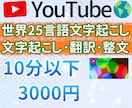 YouTube 外国語動画を文字起こし＆翻訳します ✅世界26言語の動画を文字起こし＆翻訳（読み易く意訳）します イメージ1