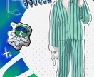 ブース原画販売実績有り！立ち絵・1枚絵制作します SNSアイコンキャラクター立ち絵一枚絵など制作します イメージ2