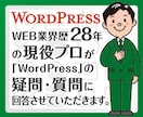 WordPressのお悩みに回答させていただきます WEB業界歴28年の現役プロが、回答させていただきます イメージ1