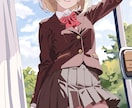 可愛くて美しい女性ます 魅力的な美女イラストをオリジナルで制作 イメージ3
