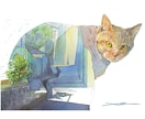 ペット(動物)の似顔絵・一枚絵描きます 植物や風景を織り交ぜた一点物です！ イメージ2