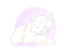 柔らかいテイストのペットイラストをお描きします ふんわり優しいタッチで可愛いイラストに仕上げます イメージ7