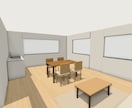 間取り図から家具付きの3D間取りを作りますます 上から見た3Dと、部屋の中からの眺めをお届けします イメージ2