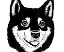 写真そのまま再現する白黒ペットイラストを制作します いただいたお写真を元に、手書きのイラストとして描き起こします イメージ3