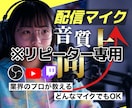 リピーター限定価格!配信のマイク音質を向上させます お金をかけなくてもあなたの「声」、もっと良くなります。 イメージ1