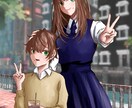 配信の背景、壁紙として使えるイラストを描きます 線画がない独特な絵柄の油彩イラストを描きます！ イメージ3