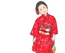 写真をもとに似顔絵をお描きします SNSアイコンやプレゼント用にも！丁寧な線画、優しい色合い イメージ3