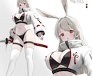 女性キャラのオリジナル立ち絵を制作いたします Live2Dパーツ分け・三面図制作も対応できます！ イメージ3