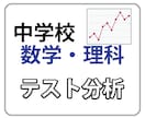 中学数学・理科　テスト結果の分析をします 定期テストや模試等の答案を分析し、今後の学習方針を提案します イメージ1