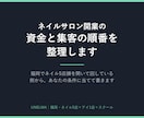 ネイルサロン開業の資金と集客の順番を整理します 開業の迷いを言葉にして、次にやる順番まで整理します イメージ1