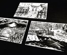 ポストカードに筆ペンで風景画を描きます ご家族やご友人へのプレゼントに是非♪ イメージ1