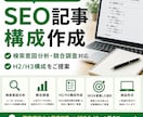 SEO記事の構成案を作成します 読者とSEOを意識した構成をご提案 イメージ1