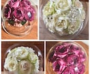 プロポーズの花束ウエディングブーケ記念の花残します 【ラウンドグラス】特別な日の花を立体的に保存　ドライ加工 イメージ3