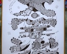 名前・文字・好きな言葉をペン画で描きます あなたの名前をデザイン言葉絵画にしてみませんか イメージ3