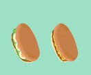 食べ物や動物の線画を描きます ワンポイントを飾る食べ物や動物の線画を描きます。 イメージ4