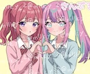 全て同価格でイラスト制作します 商用無料！アイコン、一枚絵、ヘッダー、動画に使うイラストなど イメージ3