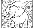 お子様向けのかわいい塗り絵作成します 世界に一つだけの塗り絵で、お子様の創造力を育みませんか？ イメージ3