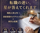 転職のタイミング・適職・仕事運を鑑定します 現役人事×国家資格キャリコンが星でキャリアを整理します イメージ2