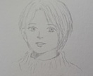 ハガキサイズで似顔絵描きます。ます 鉛筆で優しい雰囲気の似顔絵を描きます。 イメージ1