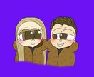 かわいい絵を提供します アメリカンな似顔絵を描きます。 イメージ3