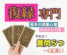 心を込めて爆速タロット鑑定！あなたの復縁鑑定します 先着5名様限定！超お得！質問5個まとめて受付中！！ イメージ1