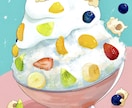 リアルなスイーツ×かわいいキャラクターを描きます かわいい！おいしそう！と言いたくなるイラストをお描きします！ イメージ4