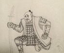 甲冑着せて似顔絵描きます ●全身を描写。●甲冑のデザインは応相談。 イメージ6