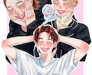 K-POPアイドル少女漫画風似顔絵を描きます あなたの推しみたいに！主役にさせます✮*｡ﾟ イメージ5