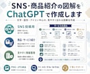 SNS・商品紹介の図解をChatGPTで作成します 文章だけでは伝わりにくい情報を、ひと目でわかる図解にします イメージ1