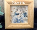 ミニ原画(約5.5×5.5cm)描きます 約7.5×7.5cmの額に入れて納品します！ イメージ3