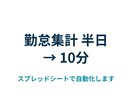 スプレッドシートで勤怠集計を自動化します 打刻データを給与ソフト用の形まで自動で仕上げます イメージ1