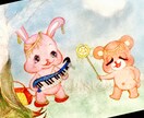 ペットの写真とヒアリングを元に絵本風の絵を描きます イメージ1