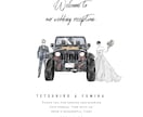 ウェルカムボード用のイラストを作成いたします 結婚式のペーパーアイテムやウェルカムボードにいかがでしょうか イメージ7