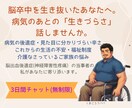 脳卒中後の後遺症や制度、生活の不安に寄り添います 脳出血後遺症当事者があなたの不安や愚痴など寄り添います イメージ1
