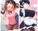 アニメ調でポップなキャラクターイラストを作成します お得な値段と丁寧な対応でお望みのキャライラストを仕上げます！ イメージ2