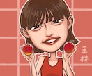 デジタルであなたの似顔絵をかわいく描きます SNSアイコンや名刺などにいかがですか？ イメージ1