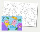 子ども向け！ぬりえの線画作成します お任せOK！保育園やイベント用、キッズコーナーに！ イメージ7