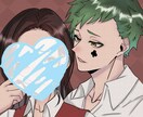 シンプルで印象あるイラストを描きます オリキャラ・夢絵等、ご自由にお申し付けください！ イメージ1