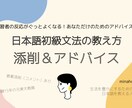 日本語初級文法の教え方添削＆アドバイスします 国内外歴15年、模擬授業全勝元教師がじっくり個別相談乗ります イメージ1