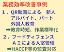 御社のコンサル提案に具体的なデジタル化提案出来ます QRコード活用によるQR動画教育、フードディフェンス出来ます イメージ3
