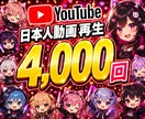 YouTube日本人動画再生4000回迄宣伝します 【高品質】｜平均視聴時間12〜15分｜安全運用徹底 イメージ1