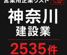 神奈川県の建設業系リストを提供します 【特典付き】営業リスト2535件＋2376件（神奈川＋東京） イメージ1