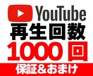 Youtube再生回数＋1000まで拡散します 完全リアルユーザー/安心の手動での拡散/収益化対応/保証付き イメージ1