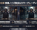 動画のノイズ除去とカラー調整を専門で行います プロ用DaVinciで映像の画質改善やAI動画の補正に対応 イメージ1