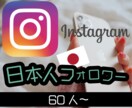 Instagram日本人フォロワー60人宣伝します インスタグラム日本人フォロワー増加されるまで宣伝します！ イメージ1