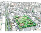 わかりやすく魅力ある手描き鳥瞰パースを制作します 公園やイベント、市街地や広域な鳥瞰など様々に対応 イメージ7