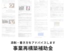 事業再構築補助金の事業計画書を添削します 事業計画書の改善の方向性の確認でご活用ください。認定支援機関 イメージ2