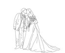 お写真から、ステキな線画イラスト作成致します プレゼントやウェディングに、お任せください♡ イメージ3